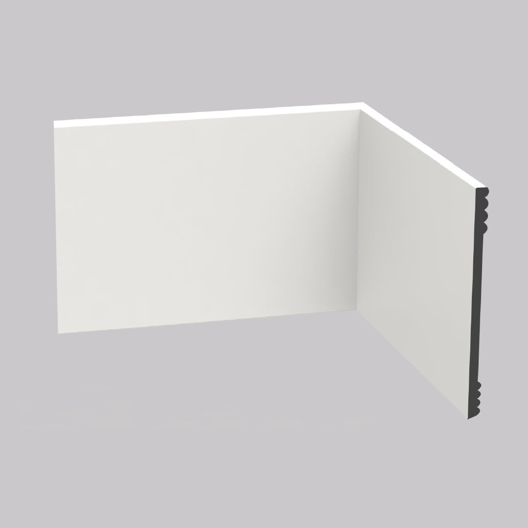 Rodapé de Poliestireno Liso | Barra de 1.8 metros - Meu Rodapé