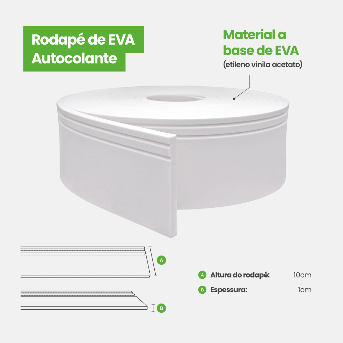 Rodapé de EVA Autocolante | RP07