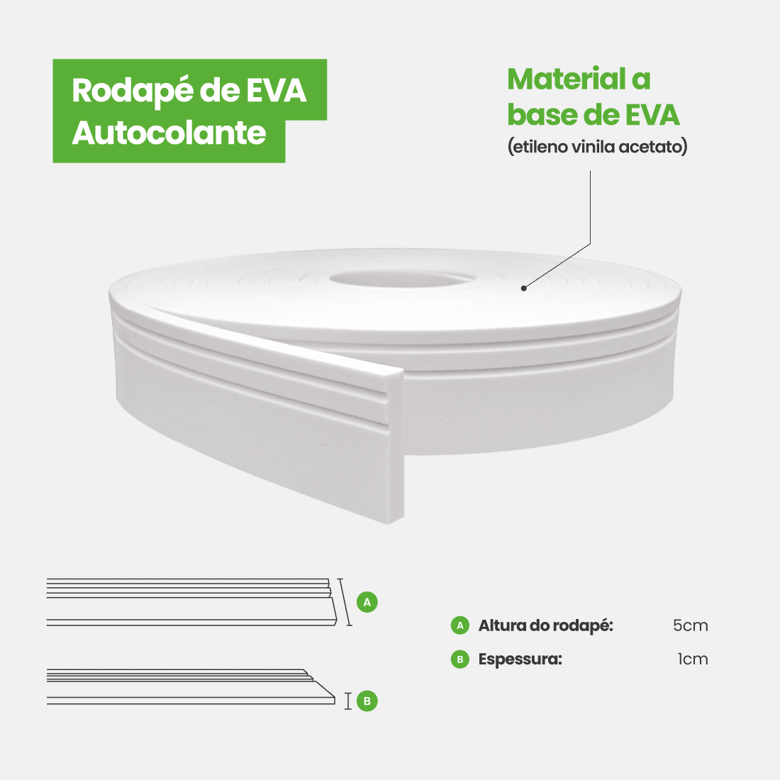 Rodapé de EVA Autocolante | RP07
