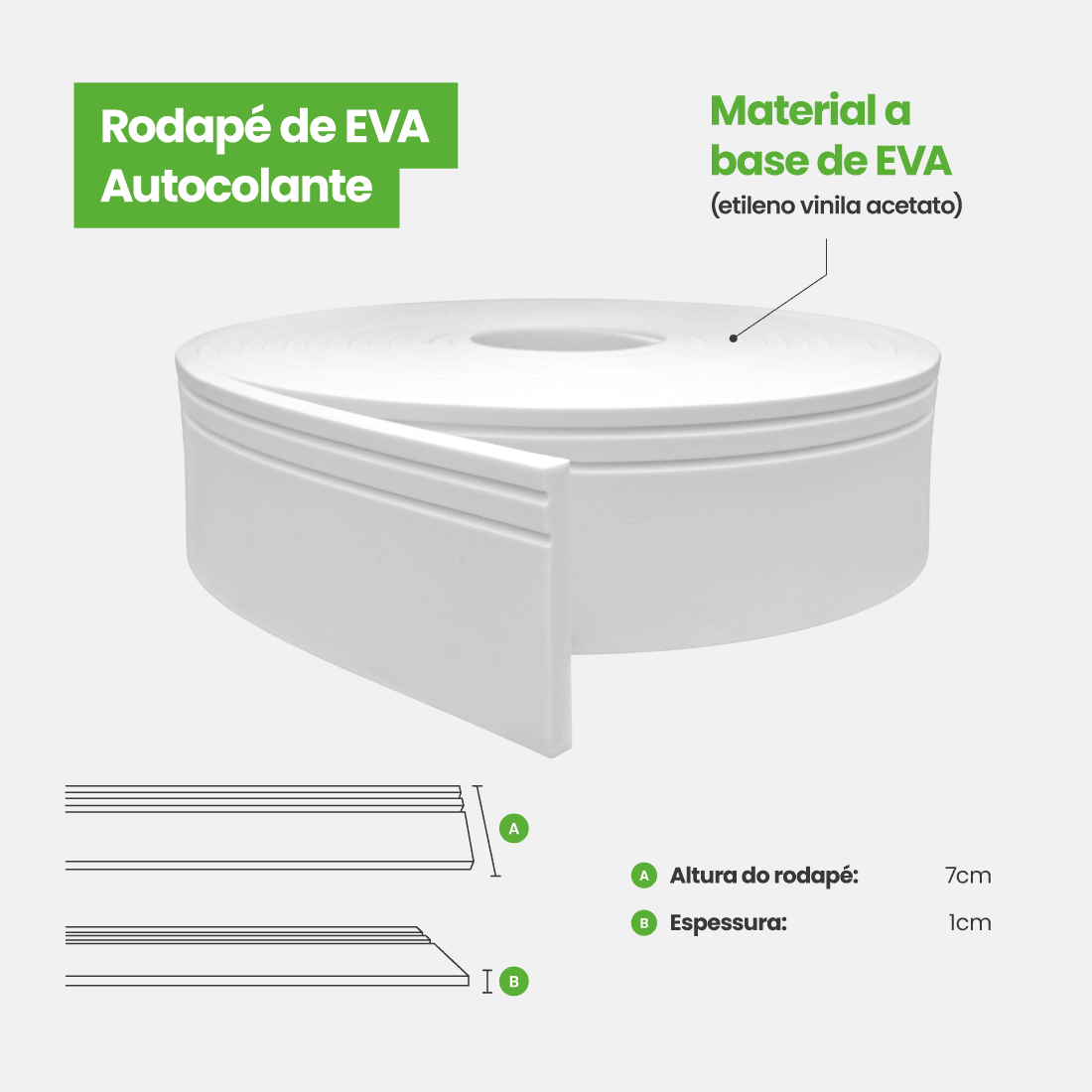Rodapé de EVA Autocolante | RP07