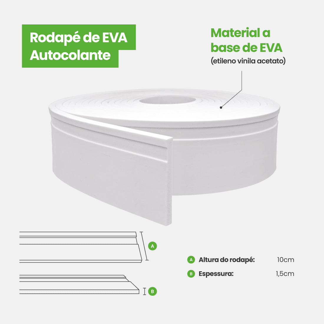 Rodapé de EVA Autocolante | RP16