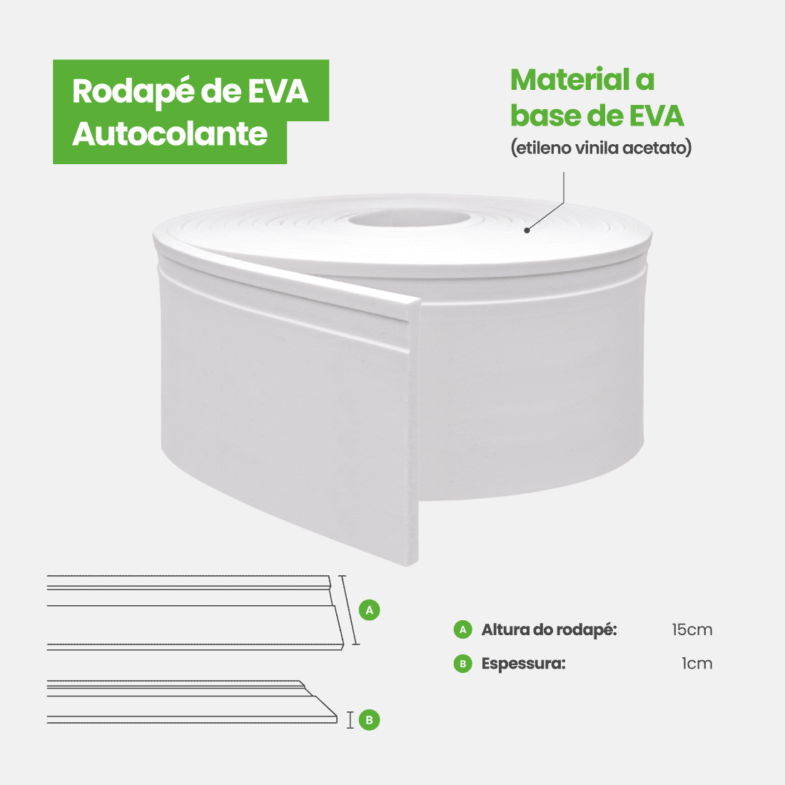 Rodapé de EVA Autocolante | RP16