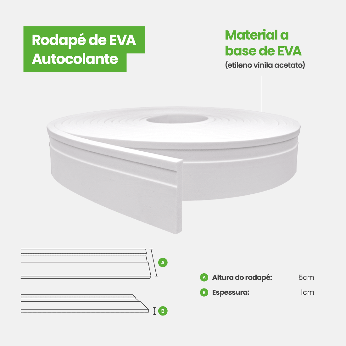 Rodapé de EVA Autocolante | RP16