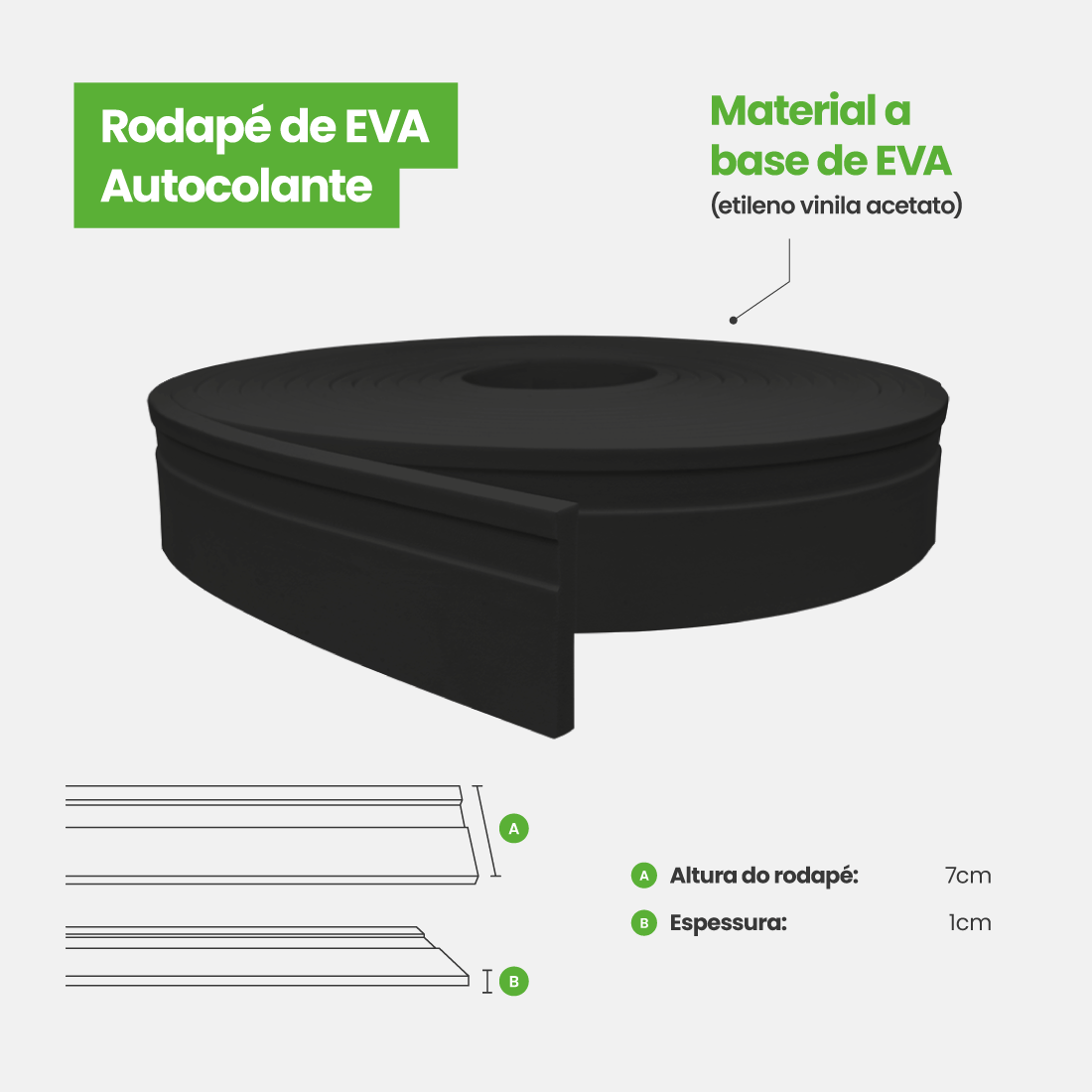 Rodapé de EVA Autocolante | RP16
