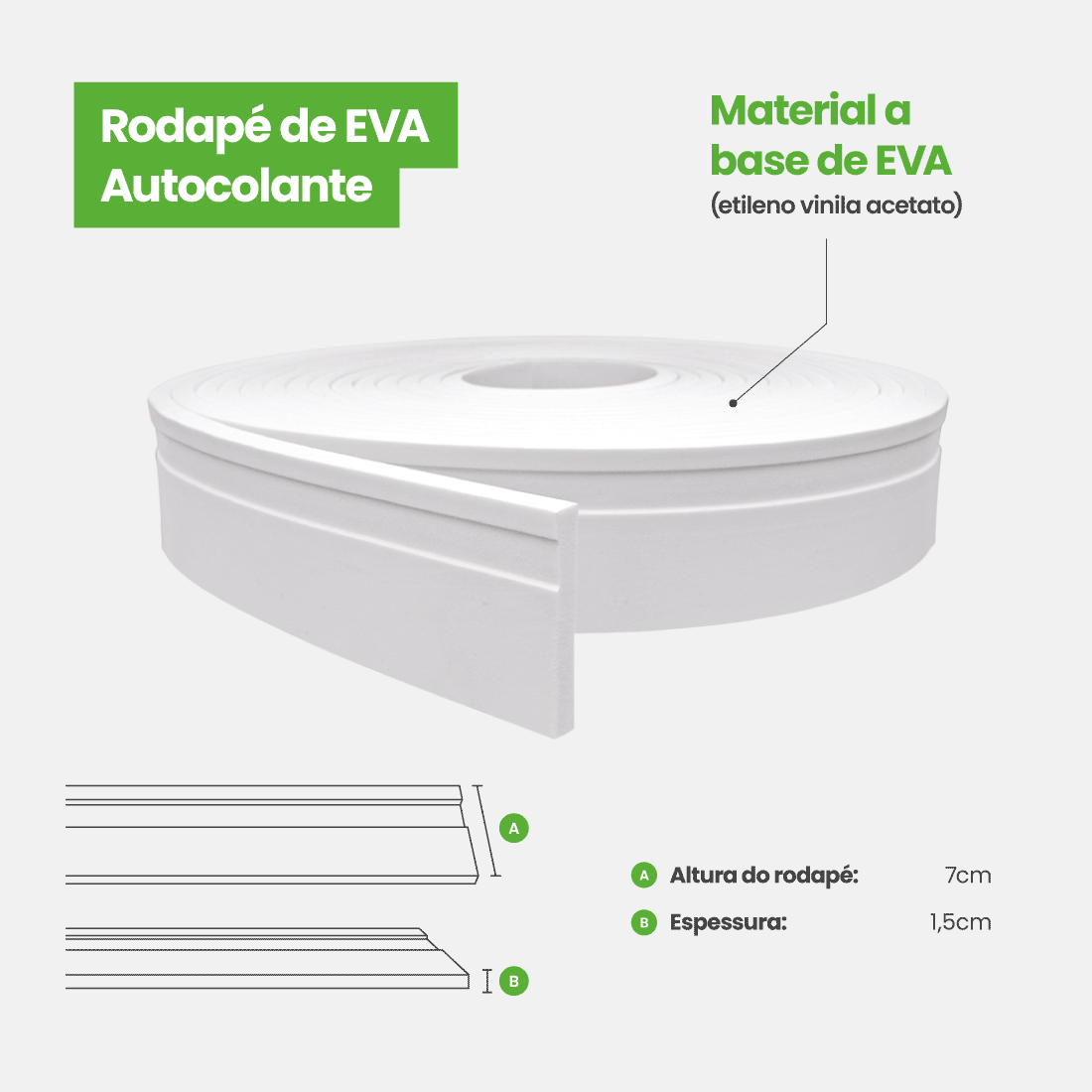 Rodapé de EVA Autocolante | RP16