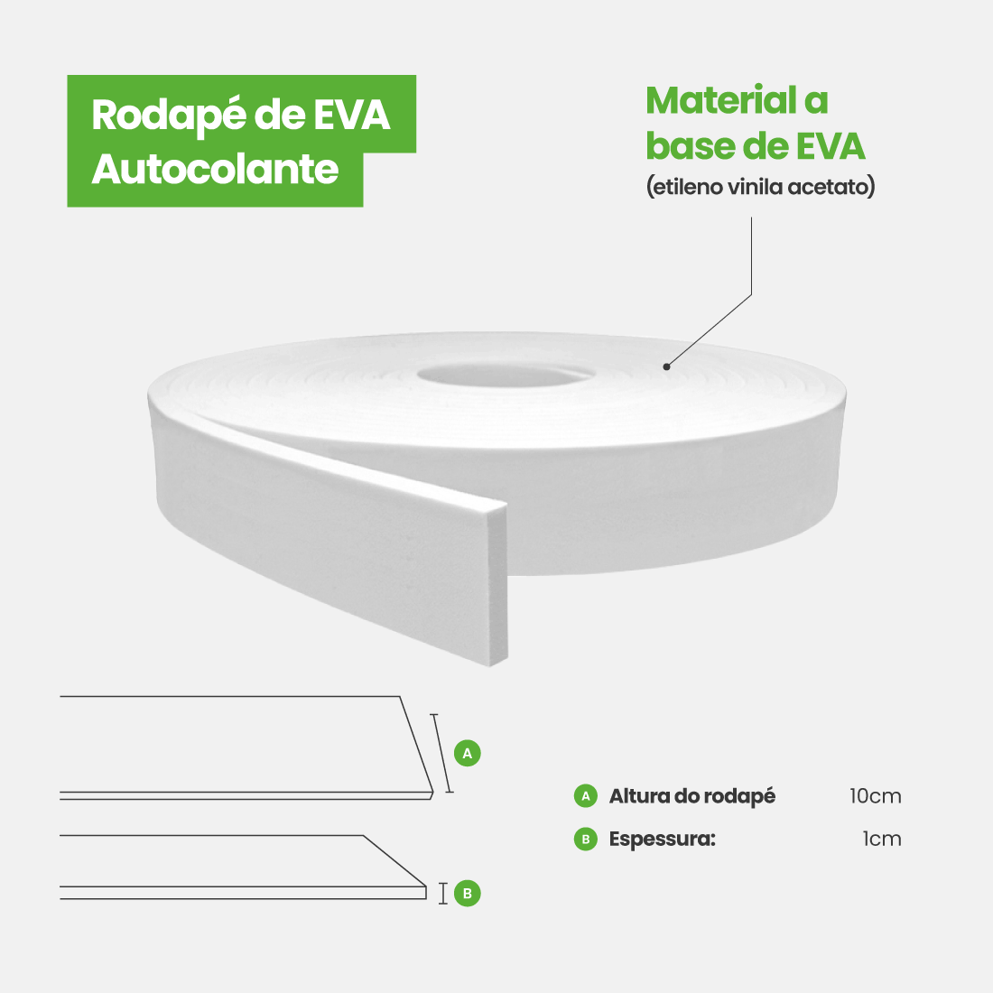 Rodapé de EVA Autocolante | RP43