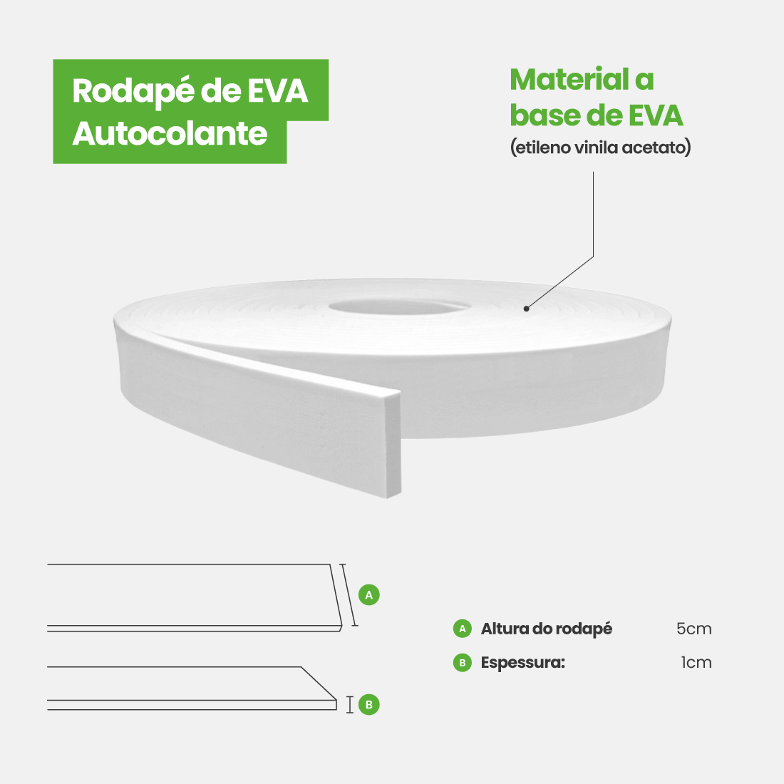 Rodapé de EVA Autocolante | RP43