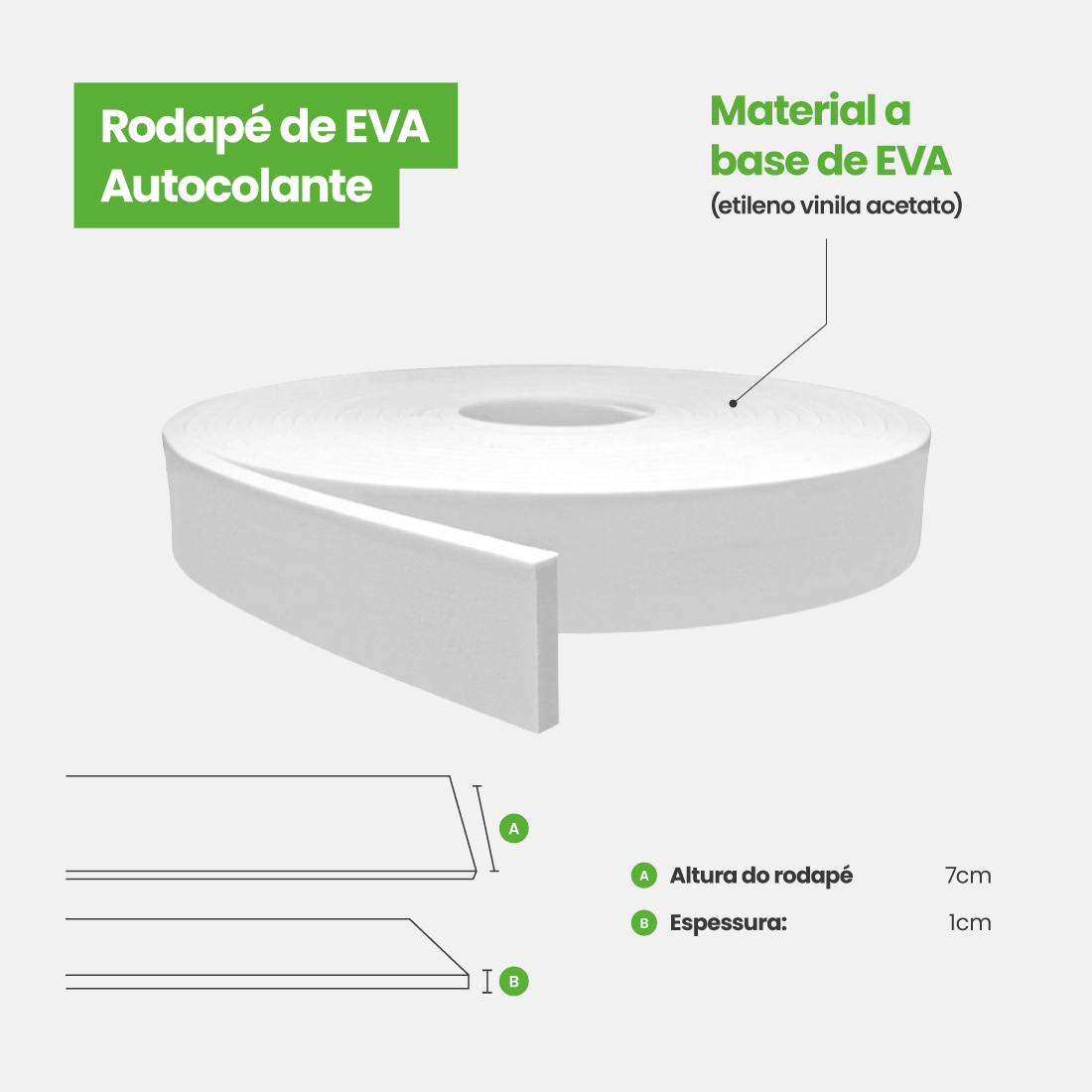 Rodapé de EVA Autocolante | RP43
