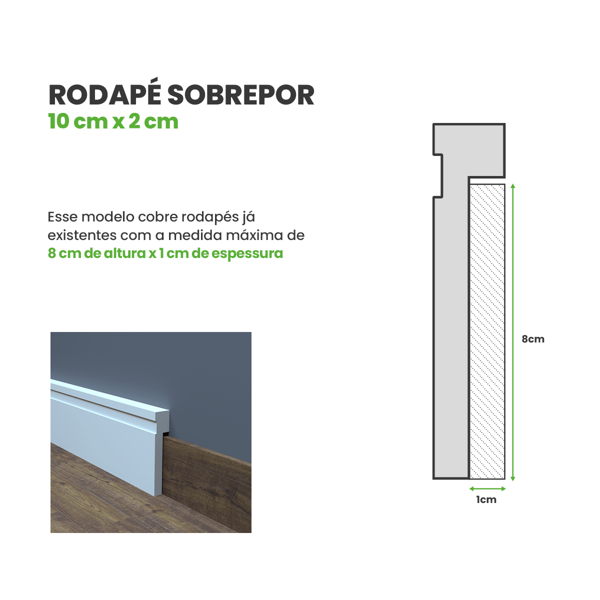 Rodapé de EVA Sobrepor | RP16