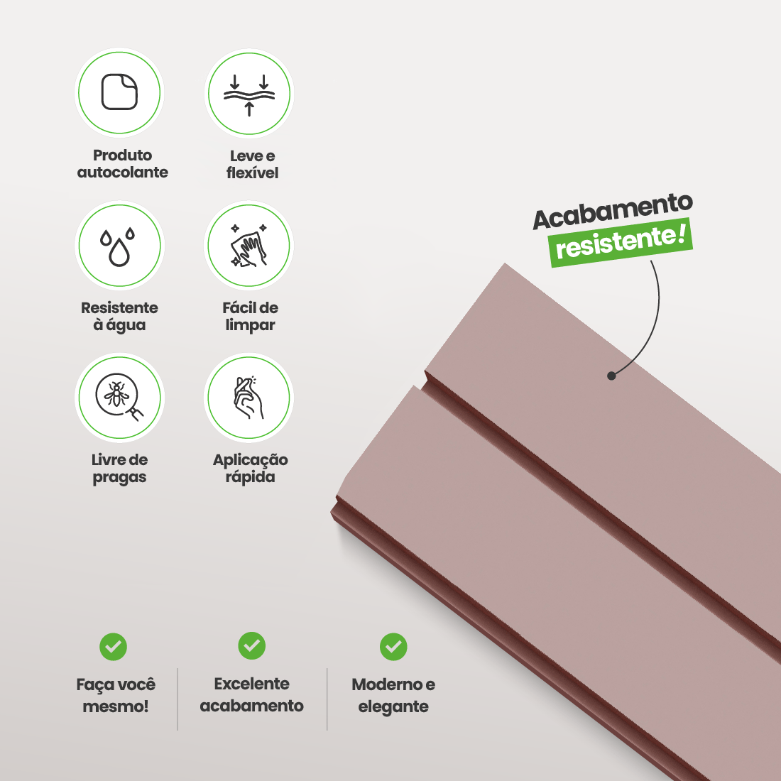 Kit Cabeceira Painel Ripado Autocolante | Linha Play +