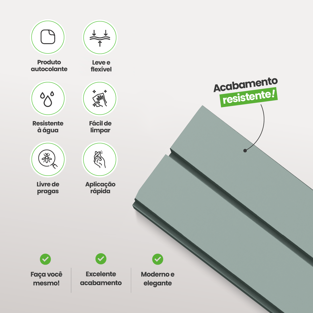 Kit Cabeceira Painel Ripado Autocolante | Linha Play +