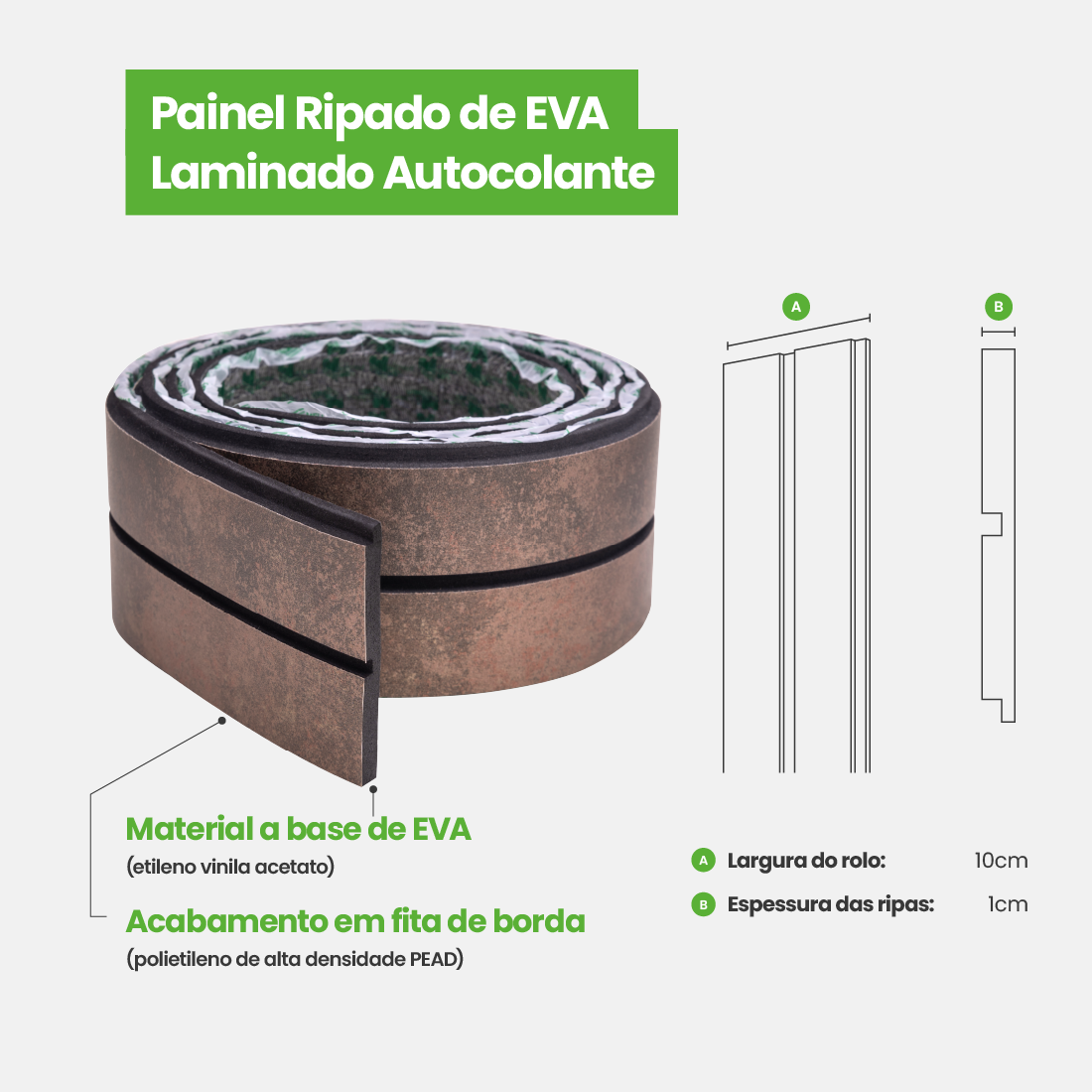 Painel Ripado Laminado Meia Parede | Linha Urban +