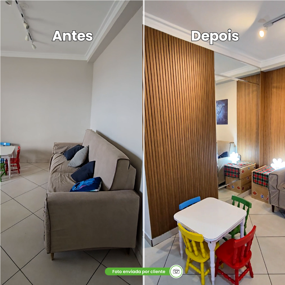 Painel Ripado Laminado de EVA Autocolante | Linha Madeto