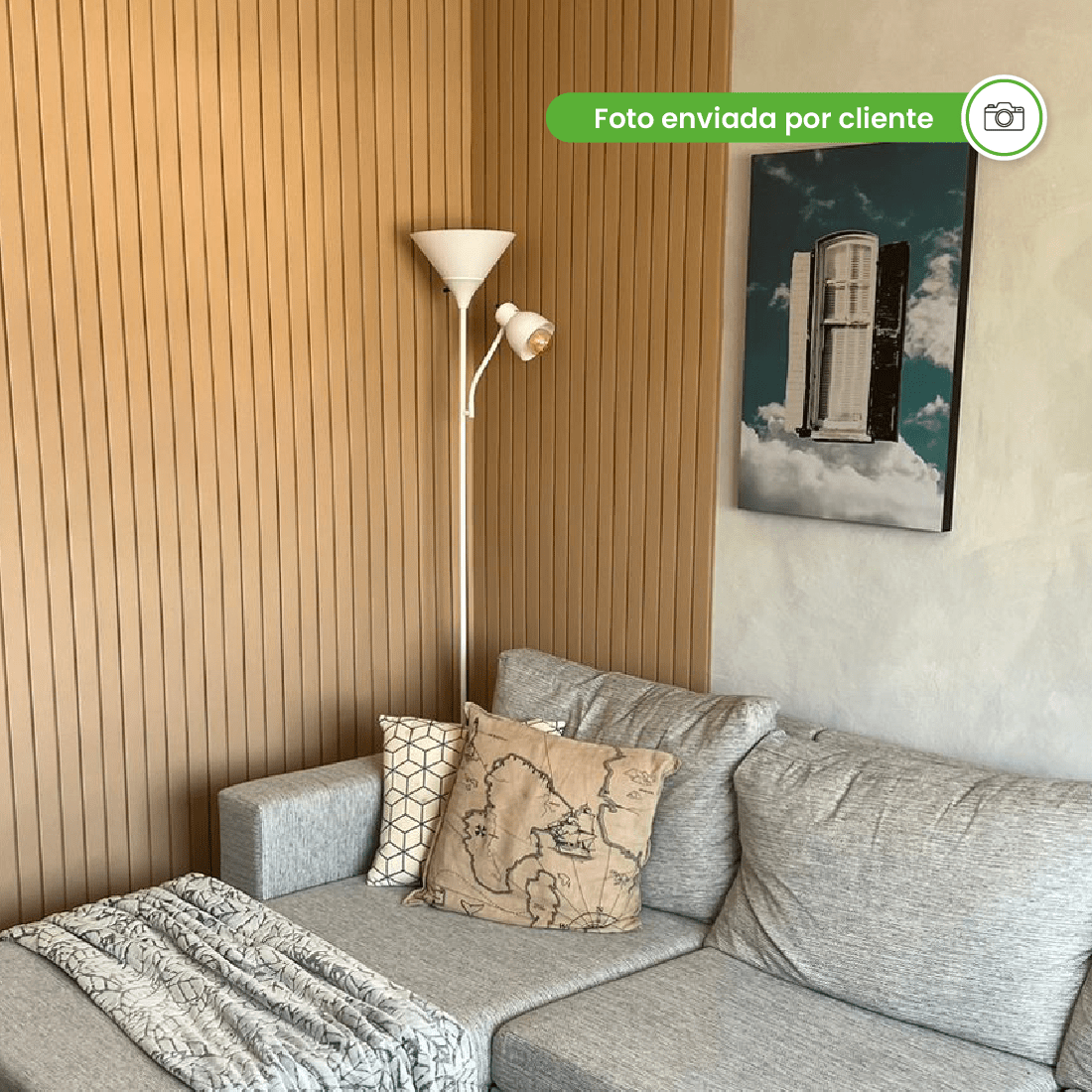 Painel Ripado Laminado de EVA Autocolante | Linha Play+