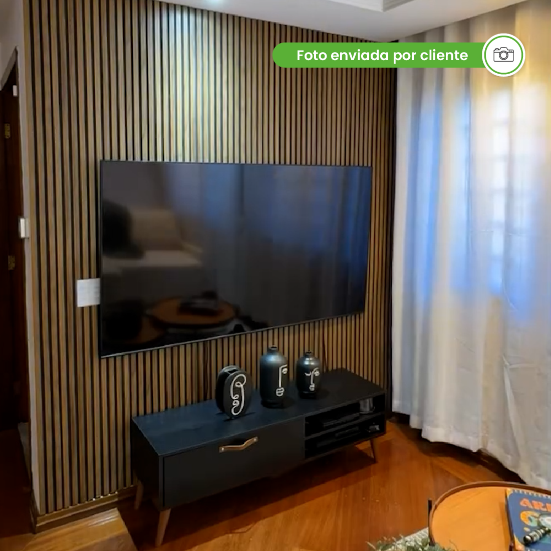 Painel Ripado Laminado de EVA Autocolante | Linha Madeto