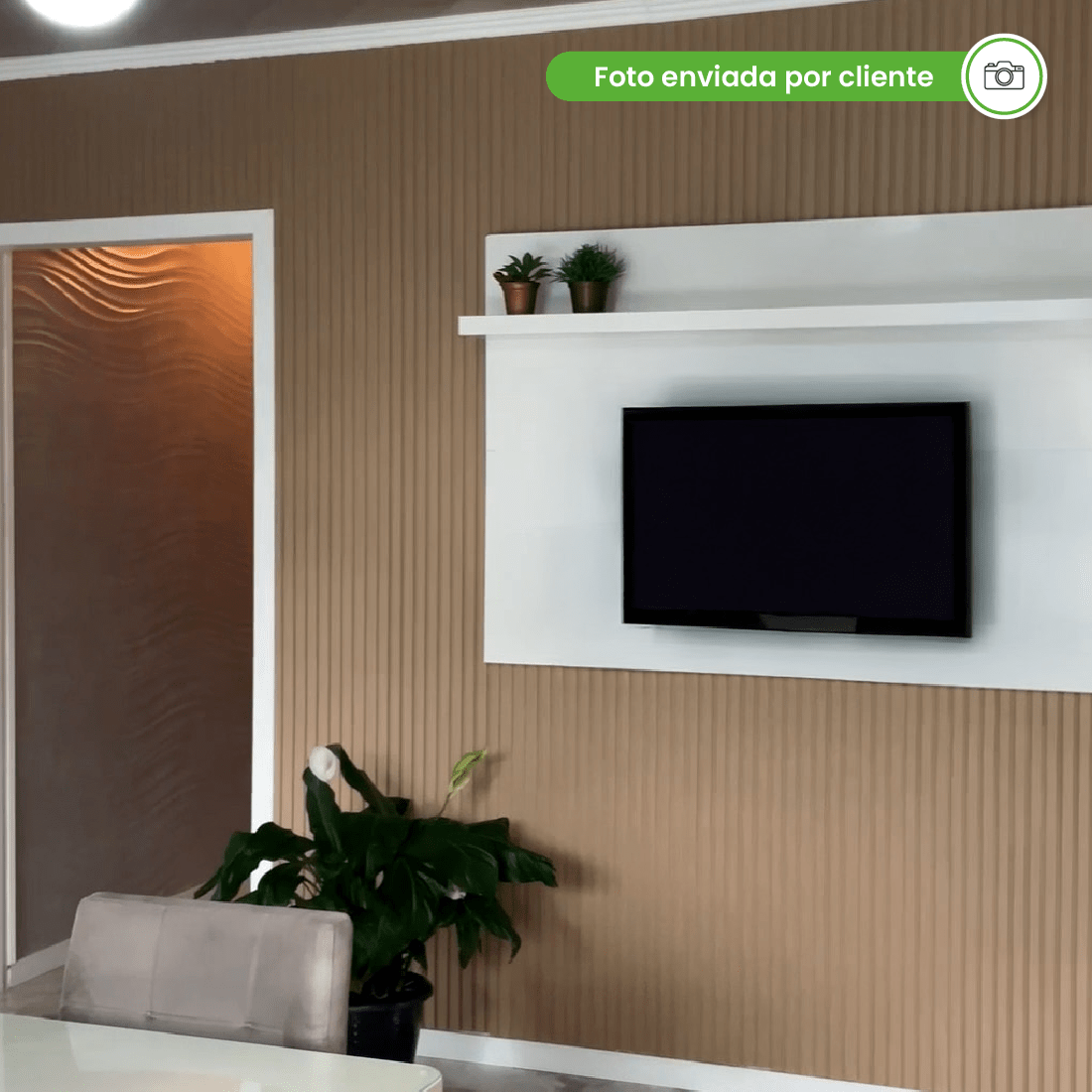 Painel Ripado Laminado de EVA Autocolante | Linha Madeto | Meu Rodapé