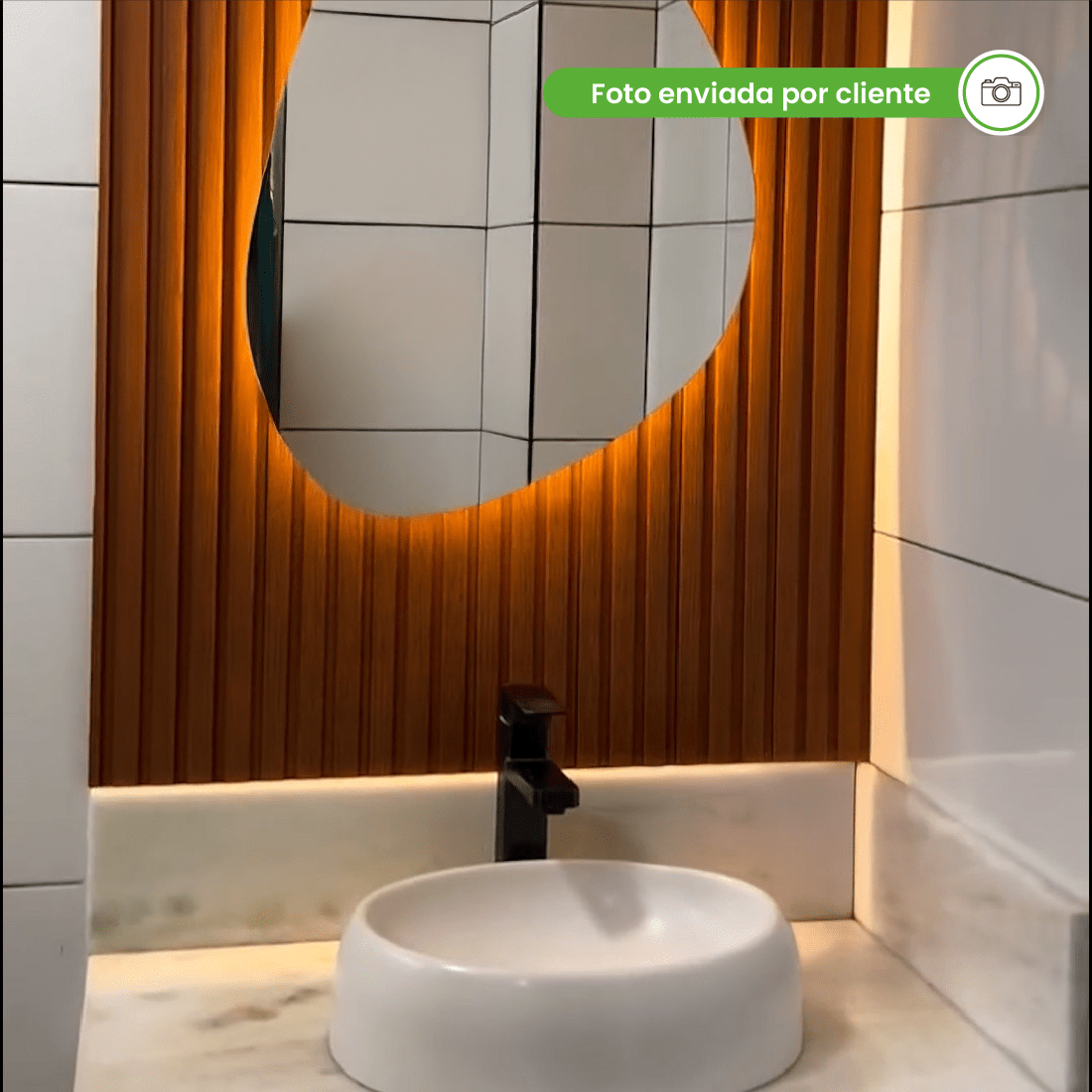 Painel Ripado Laminado de EVA Autocolante | Linha Madeto | Meu Rodapé