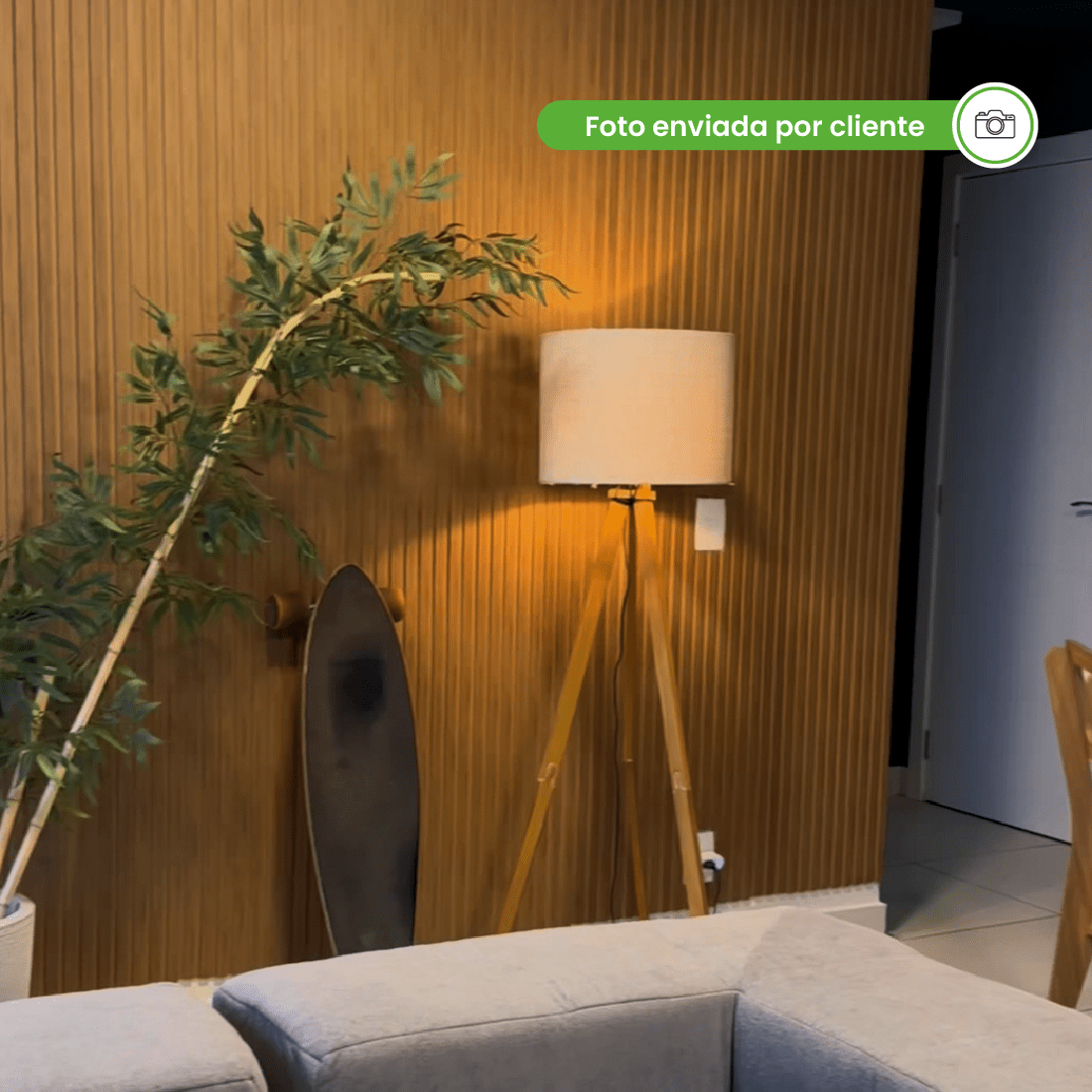 Painel Ripado Laminado de EVA Autocolante | Linha Madeto | Meu Rodapé