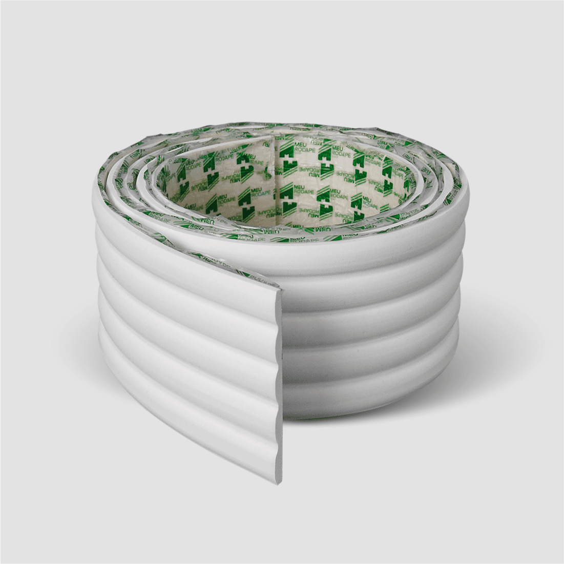 Painel Ripado Pop Autocolante de EVA Branco | Coleção Forma - Meu Rodapé