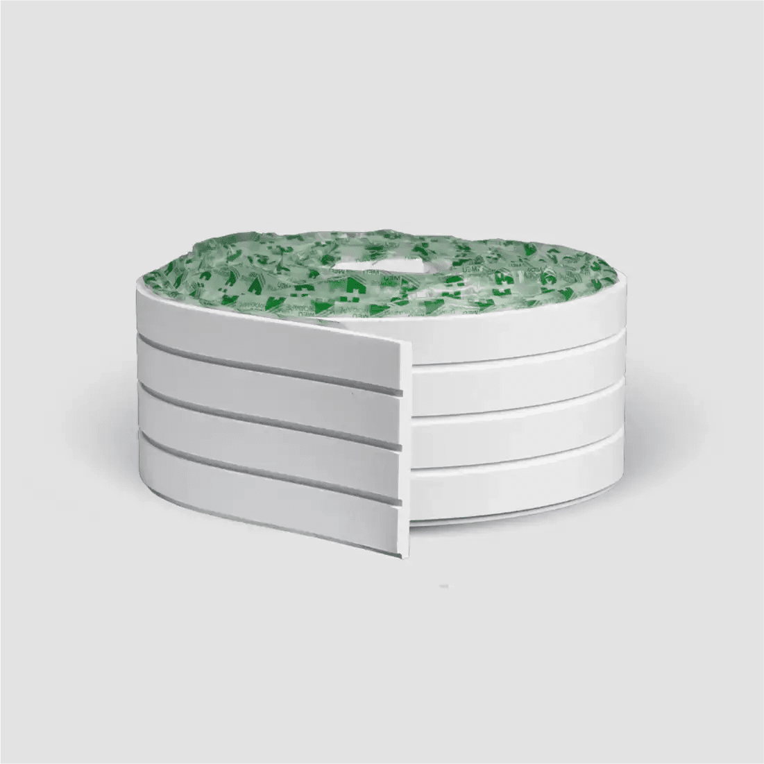 Painel Ripado Mod Autocolante de EVA Branco | Coleção Forma-Meu-Rodape--