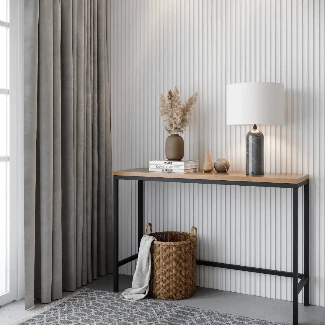 Painel Ripado Classic Autocolante de EVA Branco | Outlet-Meu-Rodape--