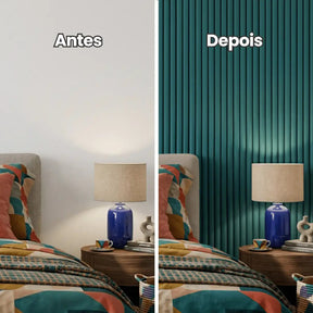 Painel Ripado Pop Autocolante de EVA Branco | Coleção Forma-Meu-Rodape--