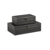 Kit Caixas em MDF com Revestimento em PU - 2 Peças