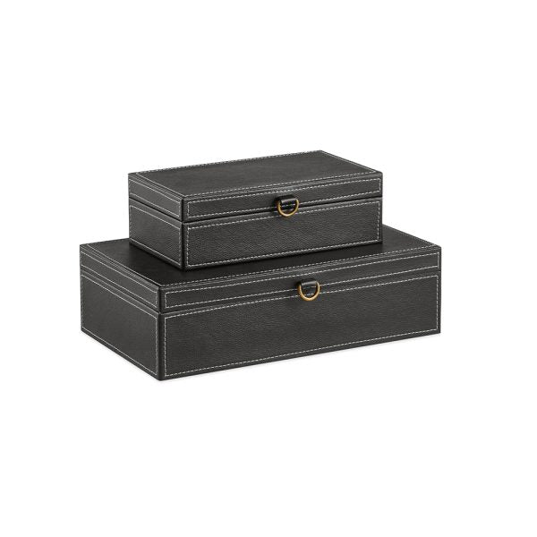 Kit Caixas em MDF com Revestimento em PU - 2 Peças