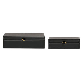 Kit Caixas em MDF com Revestimento em PU - 2 Peças