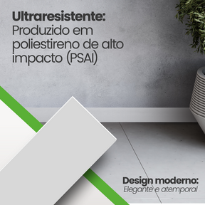 Rodapé de Poliestireno Liso | Barra de 1.8 metros