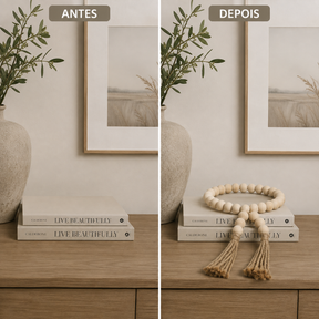 Colar Decorativo em Madeira