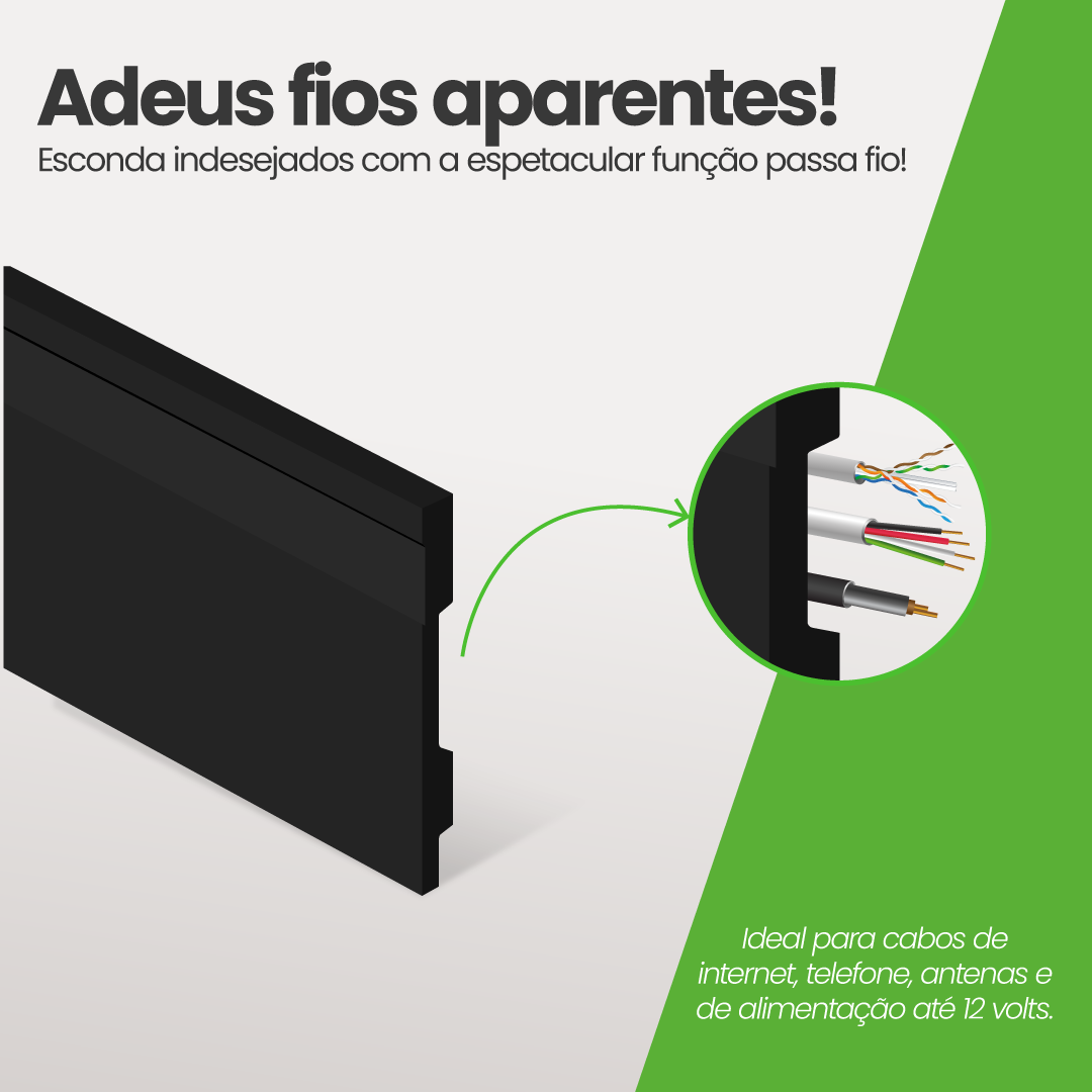 Rodapé de Poliestireno Frisado | Barra de 1.8 metros