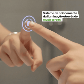Espelho Orgânico com LED Bivolt - 80x60cm-Meu-Rodape-