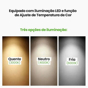 Espelho Orgânico com LED Bivolt - 80x60cm-Meu-Rodape-