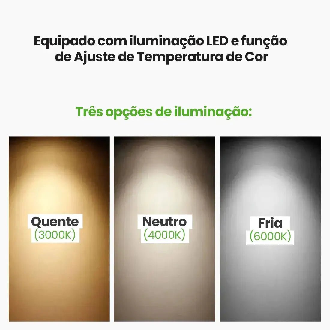 Espelho Retangular com LED, Bivolt - 80×60cm-Meu-Rodape-