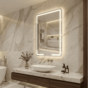 Espelho Retangular com LED Frontal - 80x60cm-Meu-Rodape-