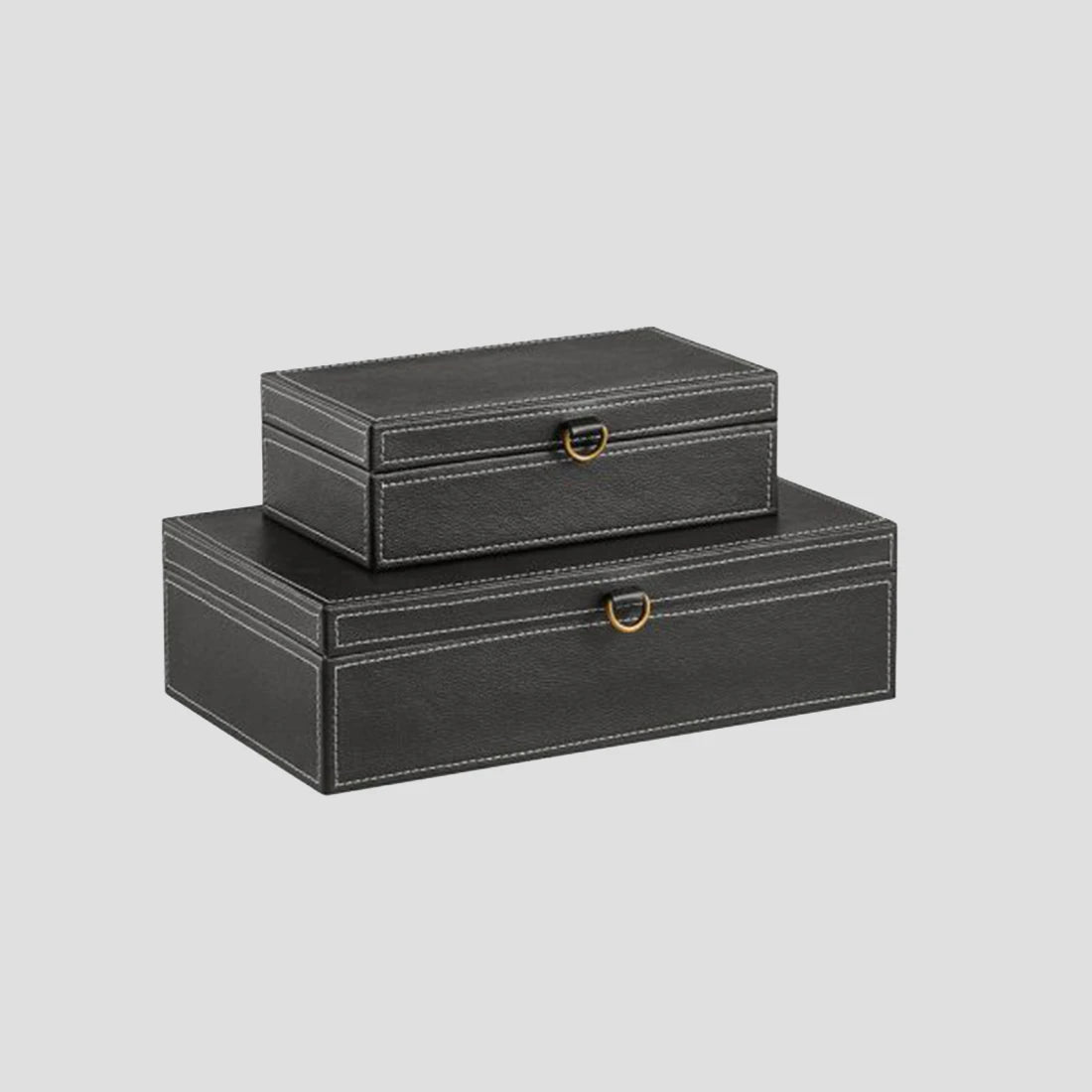Kit Caixas em MDF com Revestimento em PU - 2 Peças