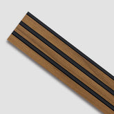 Kit Cabeceira Painel Ripado Autocolante | Linha Madeto-Meu-Rodape-Nogueira Intenso / Solteiro 1m-188803