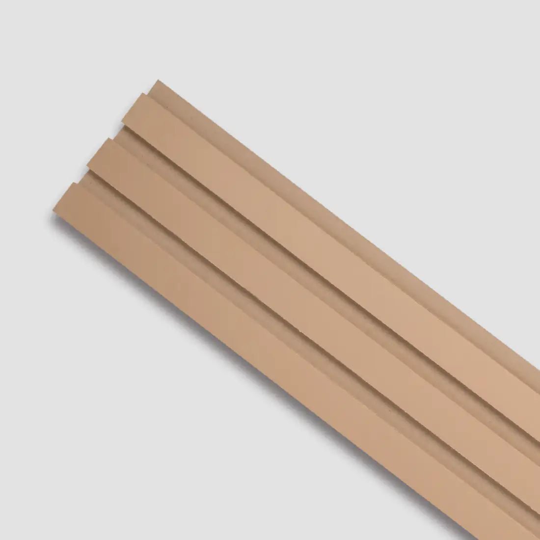 Kit Cabeceira Painel Ripado Autocolante | Linha Play-Meu-Rodape-Creme / Solteiro 1m-183803