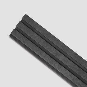 Meia Parede Ripada Autocolante Laminada | Linha Urban-Meu-Rodape-Black / 1.10m altura x 0.5m largura-175907