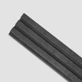 Kit Cabeceira Painel Ripado Autocolante | Linha Urban-Meu-Rodape-Black / Solteiro 1m-175803