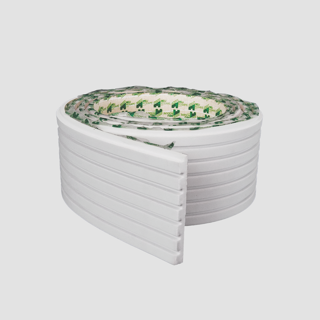 Painel Ripado Autocolante de EVA Branco | Linha SLIM