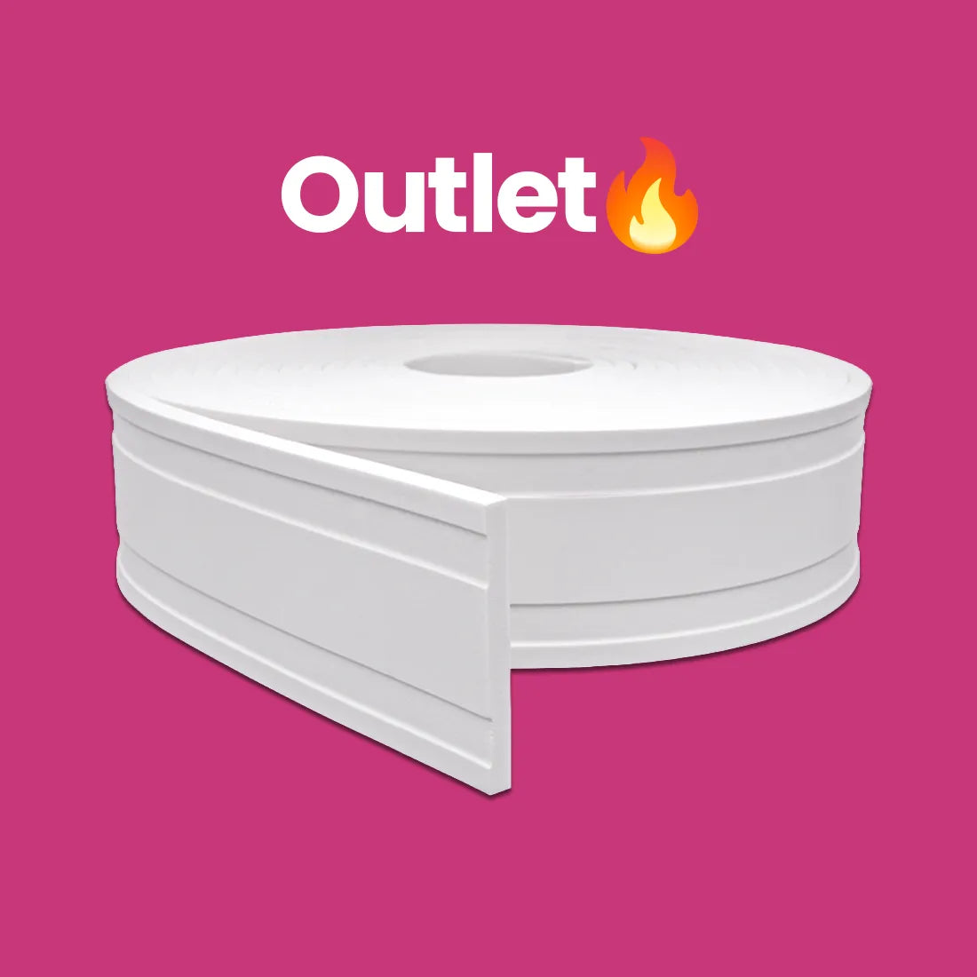 Rolo Boiserie Branco Rodameio Moldura de EVA Autocolante | RM16 | Outlet