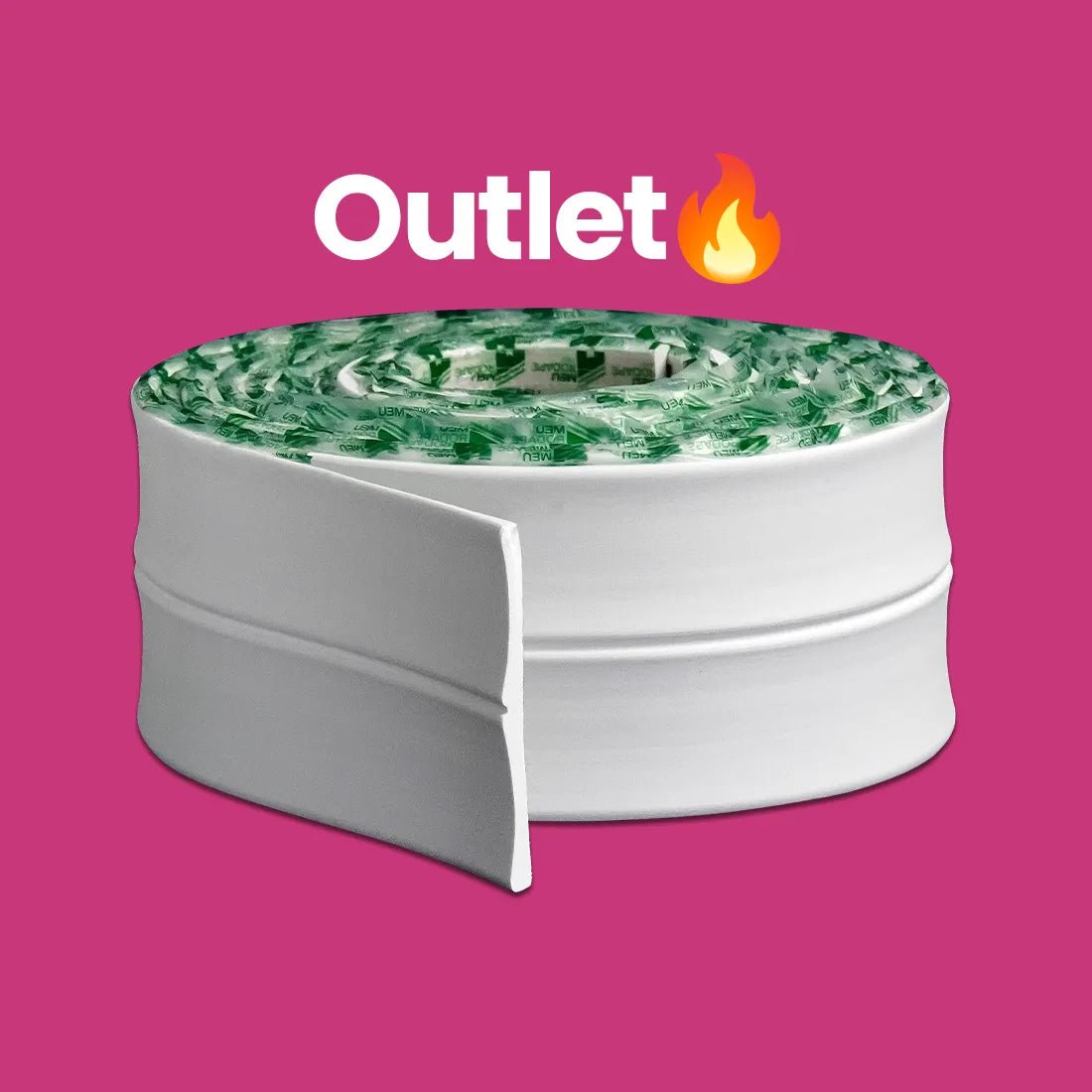 Rolo Ripado Tile Autocolante de EVA Branco | Coleção Forma | Outlet - Meu Rodapé