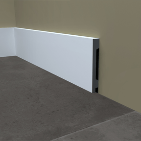 Rodapé de Poliestireno Liso | Barra de 1.8 metros - Meu Rodapé