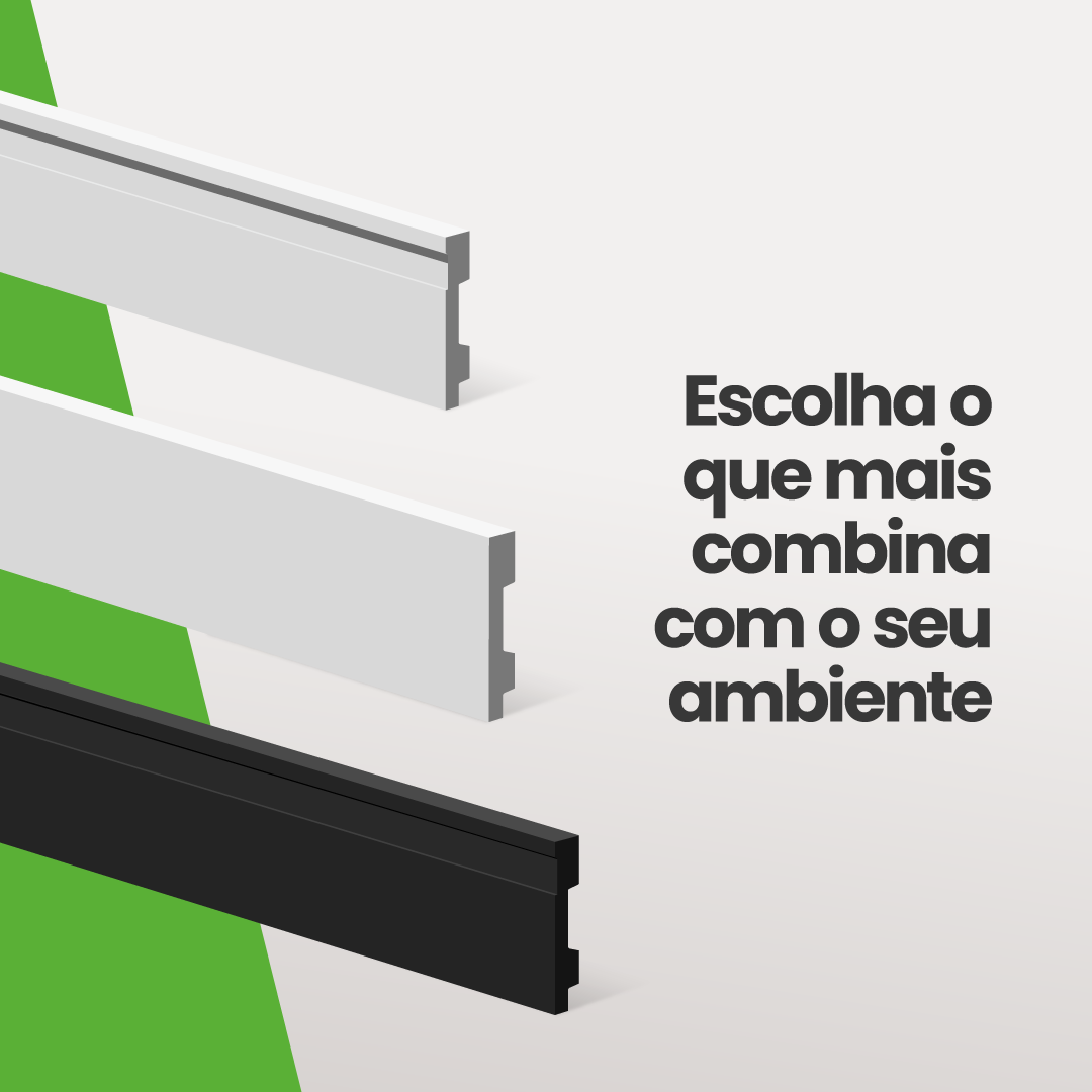Rodapé de Poliestireno Liso | Barra de 1.8 metros
