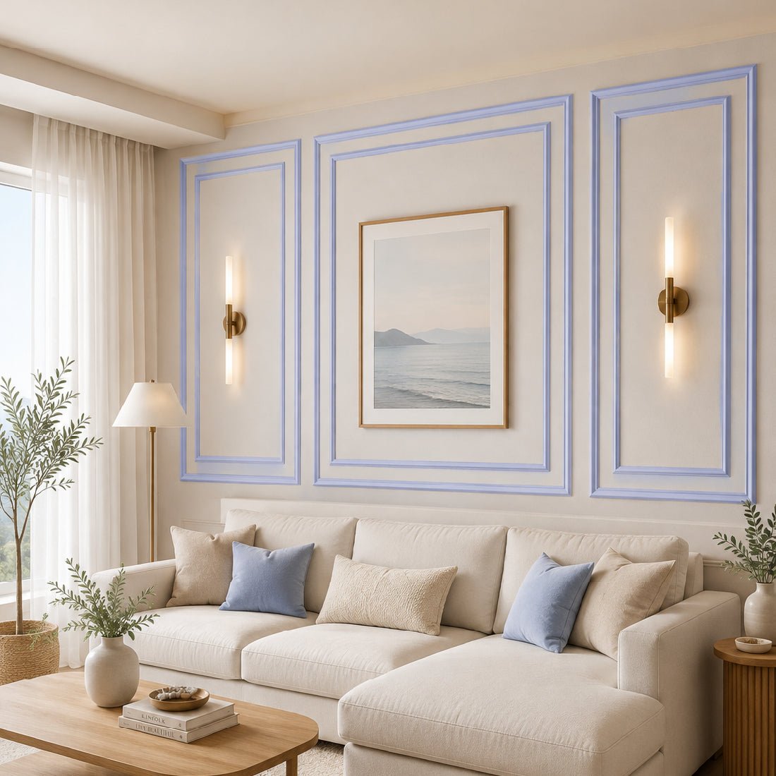 Boiserie Branco Rodameio Moldura de EVA Autocolante | RM61 - Meu Rodapé