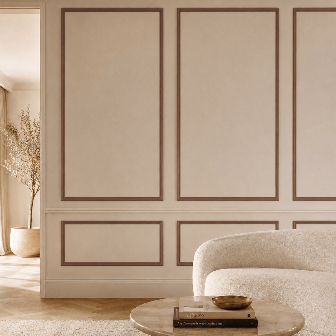Boiserie Branco Rodameio Moldura de EVA Autocolante | RM61 - Meu Rodapé