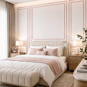 Boiserie Branco Rodameio Moldura de EVA Autocolante | RM61 - Meu Rodapé