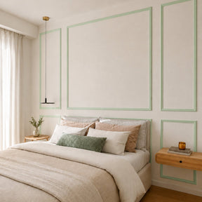 Boiserie Branco Rodameio Moldura de EVA Autocolante | RM61 - Meu Rodapé